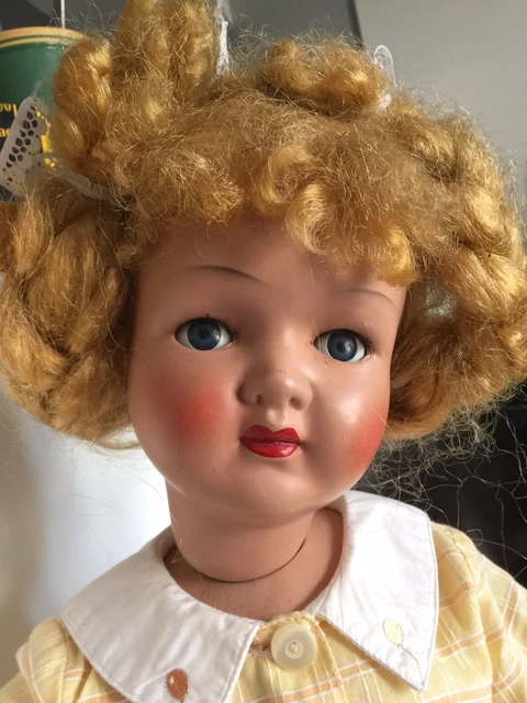 Poupée Ancienne Marcheuse Bella - 70 Cm - Fabriquée En France - Occasion Bon état