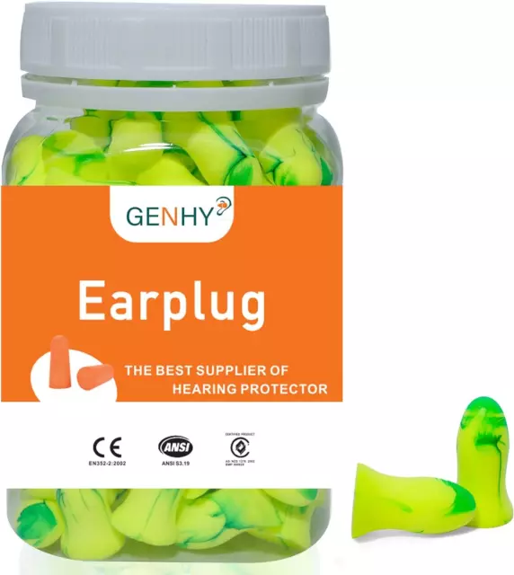 100PCS Ear Plugs for Sleeping,Ultra Soft Foam Earplugs,Ear Canal Curve Design Ef