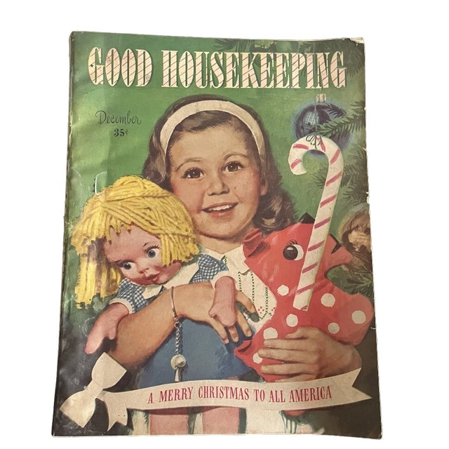 GOOD HOUSEKEEPING MAGAZINE December 1945 Vol 121 No 6 Vintage Rare £31.