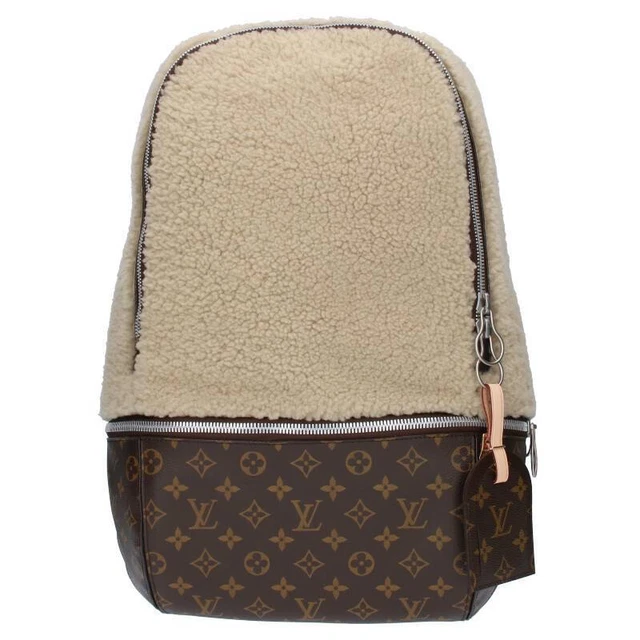 Louis Vuitton M40278 Marc Newson Celebrating Monogram Shearling Backpack Brown O