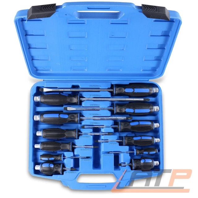 Best Choice Schraubendreher Schraubendreher Set 12 tlg Schraubenzieher, (12 St), Aufsätze, Bits, Nuss, Steckschlüssel, Universell einsetzbar dank verschiedenen Aufsätzen