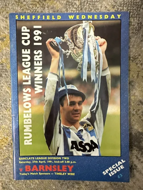 Sheffield Wednesday V Barnsley Special Edition Cup Win Programme Swfc 27/4/1991