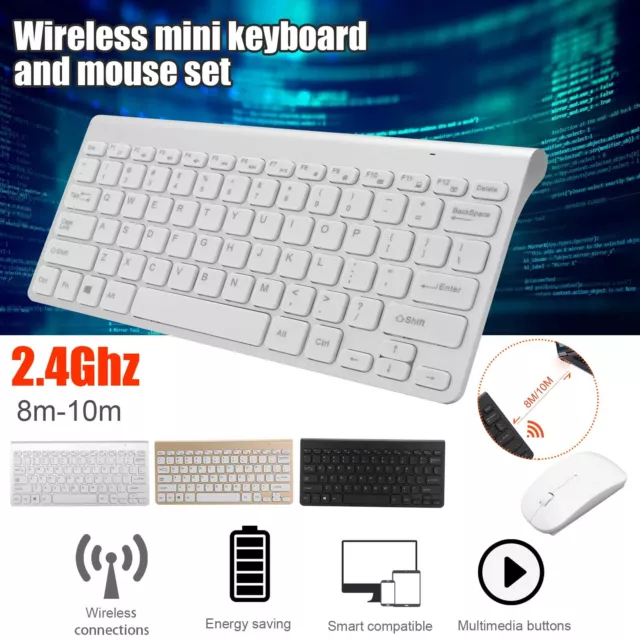 Kabellose Tastatur und Maus Set 2.4 GHz Wireless Keyboard mit Drahtlose Funkmaus