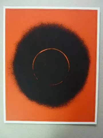 OTTO PIENE - Siebdruck / Serigraphie 1977 "Schwarze Sonne" !