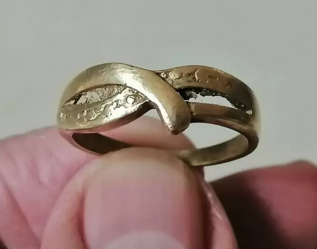 Extremely Rare Ancient Old Antique Ring Bronze Viking Artifact Authentic Amazing