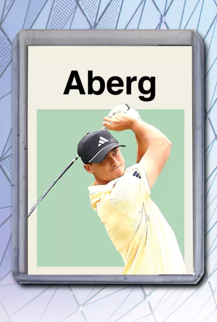 Ludvig Aberg Artist Signed Golf Art Card 1/10