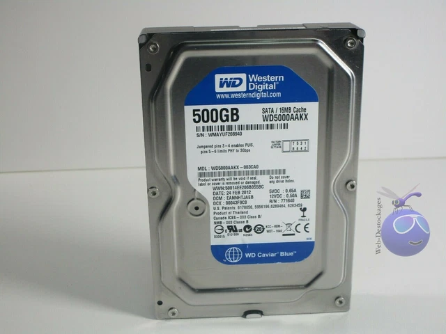 Disque 3.5 SATA III Disque Dur WD Blue 500Go - 7200tr/min SATA III Pour PC Fixe WD HDD Specifications
