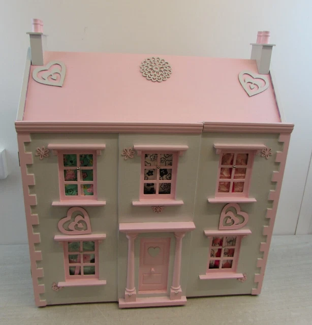 HAND DECORATED/ EMBELLISHED ELC Wooden Dolls House, Dolls, Furniture