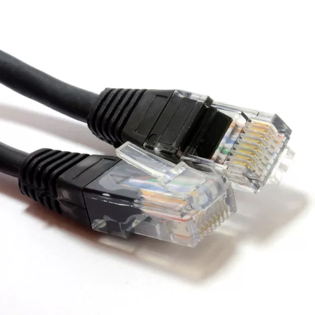 10m Black Network Ethernet RJ45 Cat-5E UTP PATCH LAN COPPER Cable Lead [007600] 2