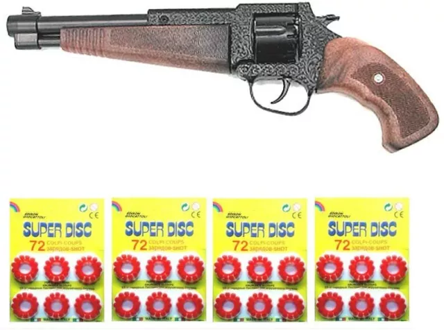 Pistola de policía de juguete con 32 fulminantes, revólver