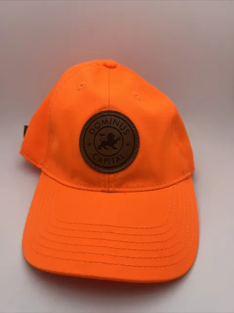 Blaze Orange Baseball Cap Hat Hunting Dominos Capital Logo Legacy GR13