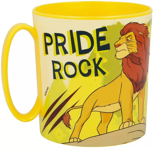 Disney Lion King Plástico Amarillo Taza Microondas Compatible