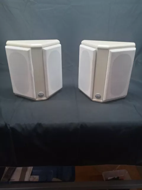 Wharfedale WH-2 Surround Sound Speaker, White Pair Bipole Nice