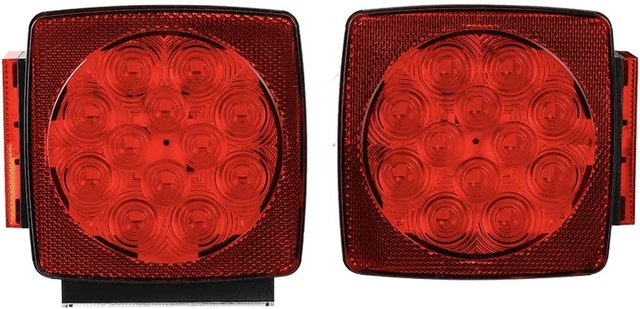 12V LED Submersible Left and Right Trailer Lights Stop Tail Turn Signa
