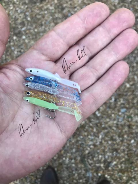 5 Savage Saltwater Sandeel Lures Bass Wrasse Cod Pollock Sea Fishing Tackle Gear