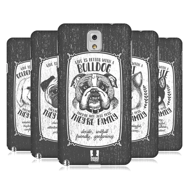 Head Case Designs Hand-Drawn Dog Breeds Hard Back Case For Samsung Phones 2