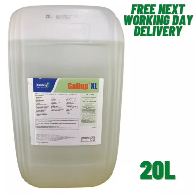 20L GALLUP XL PROFESSIONAL STRENGTH GLYPHOSATE 360g/L TOTAL WEED KILLER