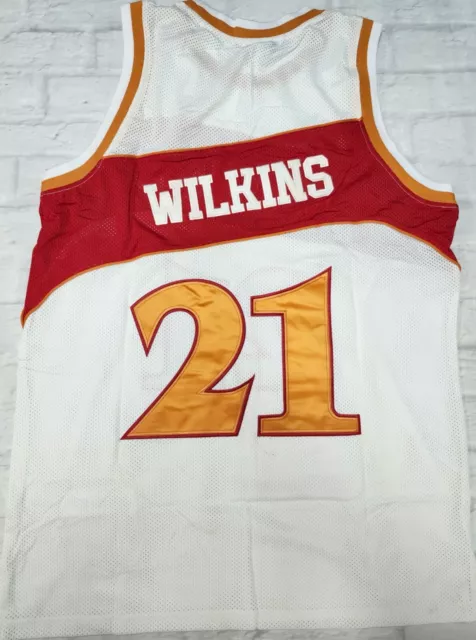 MITCHELL & NESS NBA 1986/87 Atlanta Hawks Jersey 21 Wilkins in White ...