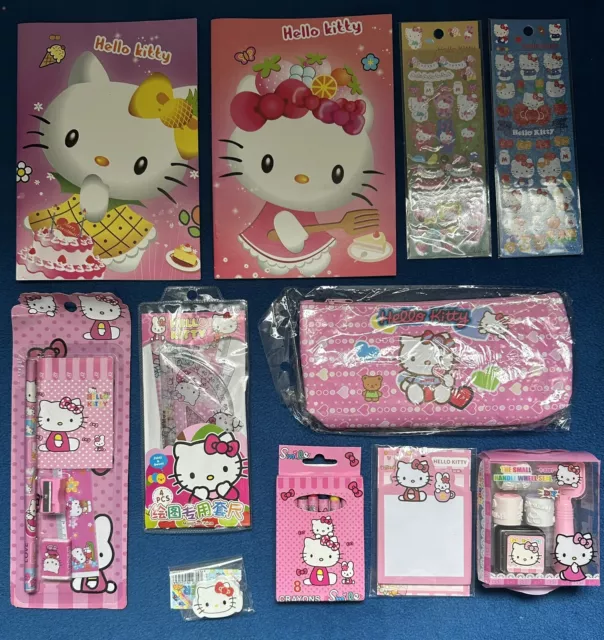 6PC Hello Kitty Girls Kids Stationery Set Pencil Rubber School Kit
