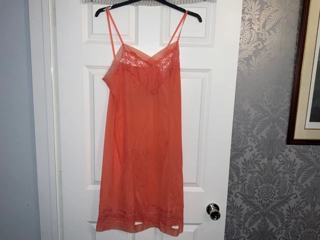 Sottoveste slip completa vintage anni '60 Pride Peach nylon 18