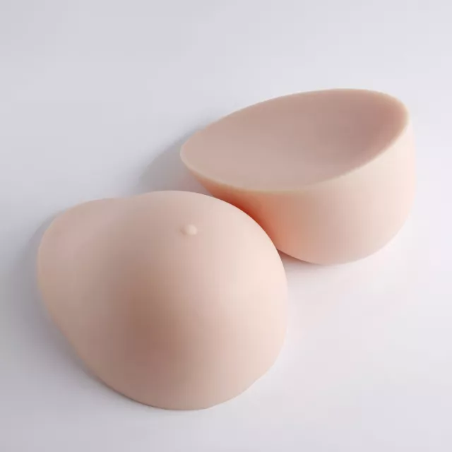 2pcs Silicone Breast Form Mastectomy Prosthesis Waterdrop Shape Bra Pad  Enhancer