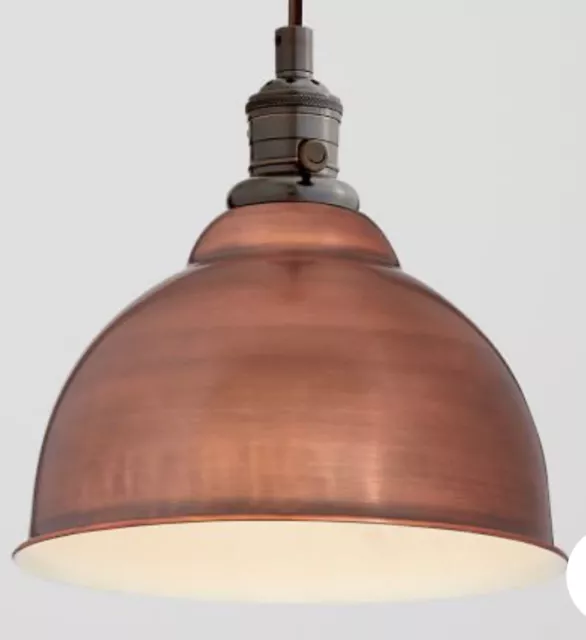 Pottery Barn Copper Bell Pendant Light Covers Large 13”. NEW IN BOX