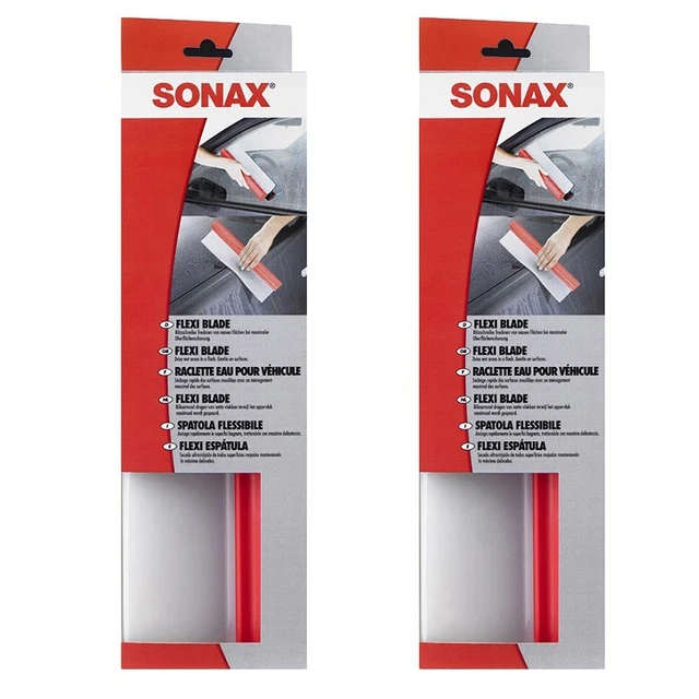 2x SONAX CARICA FLESSIBILE FLEXI LAMA ESTRATTORE ACQUA ESSICCATORE SUPERFICIE ASCIUGATRICE