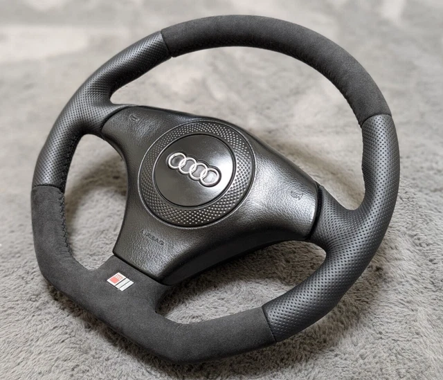 Volant Cuir/Alcantara Pour Audi A4 B6 - Ref 20-3153 - Neuf (recapitonné) - Fabriqué En Allemagne