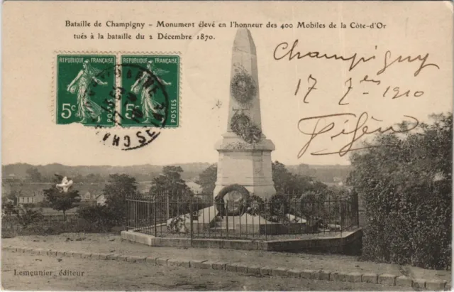CPA CHAMPIGNY-SUR-MARNE Monument des Mobiles MILITARY WAR 1870 (50109)