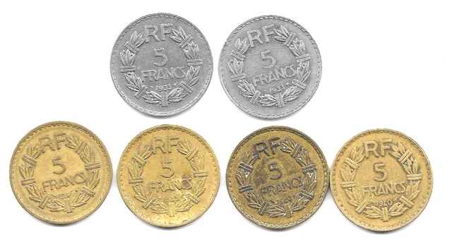 2-09) Monnaie 1935 - 5 Francs LAVRILLIER, NICKEL - Collection