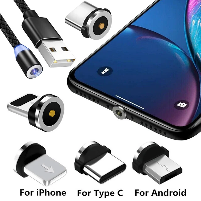 Rotation Magnétique Chargeur Câble Téléphone Rapide Adapt Pour Type C Micro USB