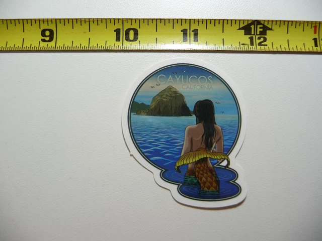 California Cayucos Mermaid Decal Sticker Pride State