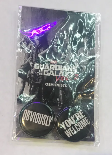 Guardians of the Galaxy Vol 2- Movie Premier SWAG Buttons Pin Set Sealed