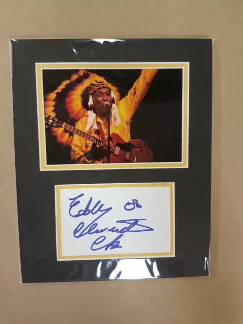 Eddy Clearwater Autograph Photo matted Musician Film Signed star