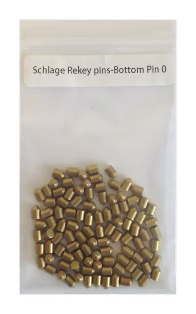 100 Pieces Schlage Rekey Bottom Pins #0 Locksmith Rekeying Pin Key Kits