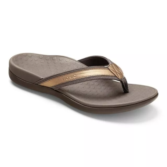 Vionic TIDE II -Toe Post Sandal -Bronze Metallic -US Women's Size 10 Med (EU 41)