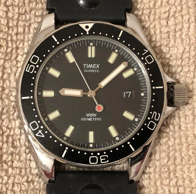 OROLOGIO TIMEX WATERBURY Uomo Quadrante Nero Cronografo Pilota Aviatore