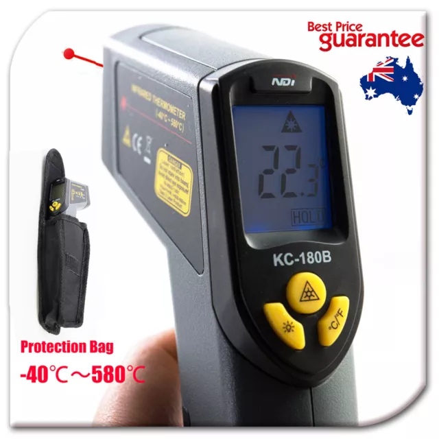 -40~580 Celsius Infrared IR Thermometer Temperature Laser Gun Meter + Bag 180B