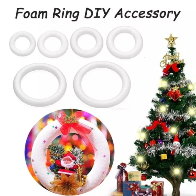Round Halfring Donuts Mould Polystyrene DIY White Blanks  Home
