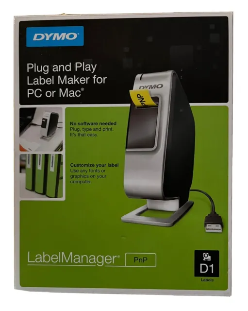 DYMO LabelManager Plug And Play Desktop Label Maker 1768960 D1 Labels Brand New
