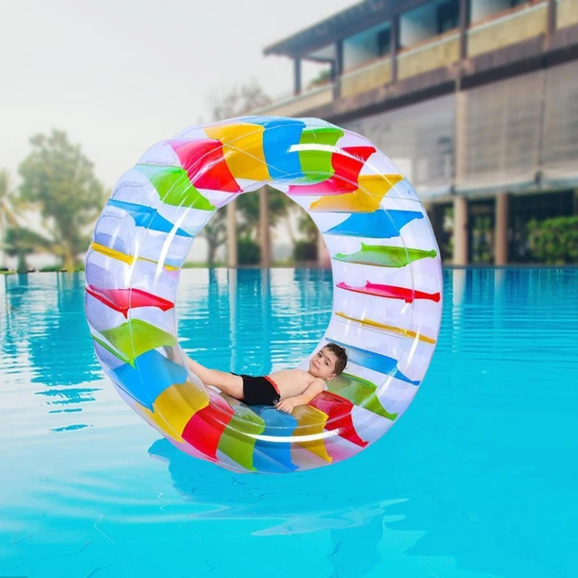 Inflatable Raft Kids INFLATABLE WATER WHEEL Beach Inflatable Raft Backyard Children Colorful ...