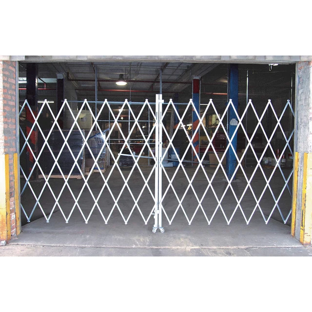 GRAINGER APPROVED PECO 1075 Folding Gate,Gray,8 to 10 ft. Opening W