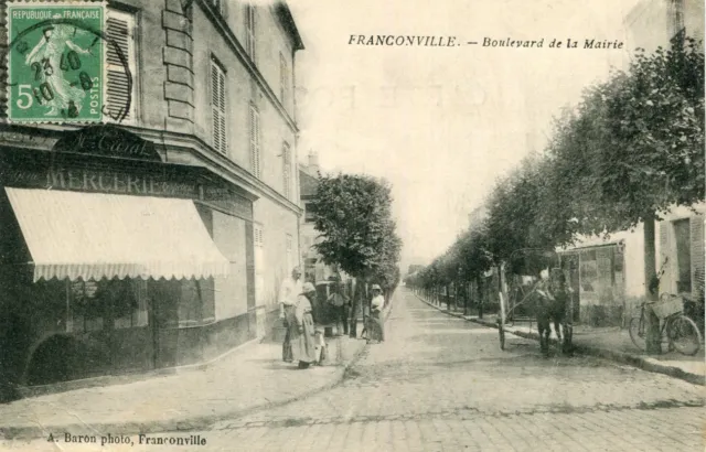 Map FRANCONVILLE Boulevard de la Mairie La Mercerie at an angle