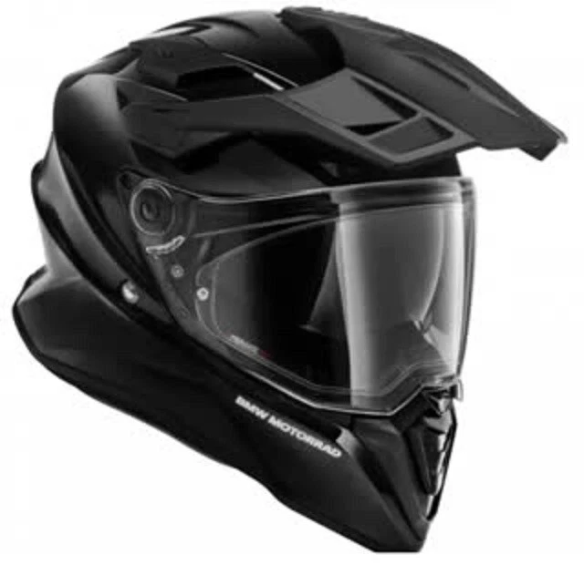 CASCO INTEGRALE MOTO BMW GS PURE BLACK adventure touring fibra helmet ...