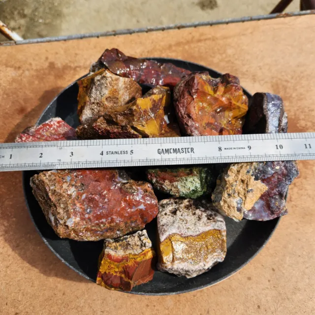 Jasper Plume and Moss Agate Cady Mountain CA See Scale Size 8.2 Pound See Video