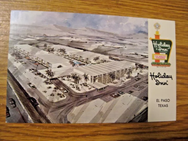 Nos Vintage El Paso Texas Holiday Inn Motel Hotel Advertising Postcard ~ Un Used