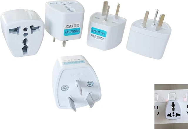CONVERTER PLUG, UNIVERSAL Travel Adapter 3 Pin AU Converter US/UK/EU to ...