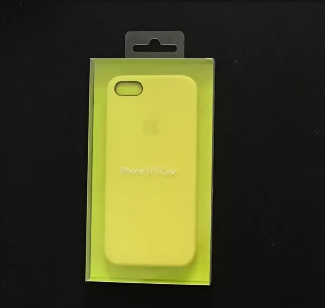 Genuine Apple iphone leather case YELLOW iPhone 5 5S SE 1st Generation 2013/16