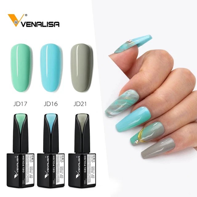 Gel Nail Polish Set Design Art Kit Glitter Venalisa Acrylic LED UV Varnish 3Pcs