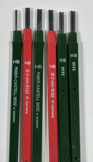 11 Vintage Faber Castell Minen HB 9032 / 9132 Retro Bleistift Minen T184F